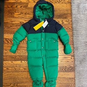 NWT! Ralph Lauren Puffer Snowsuit size 12 months!